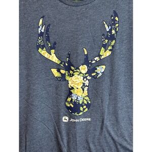 Women's‎ John Deere Floral Tshirt Sz 2XL Blue